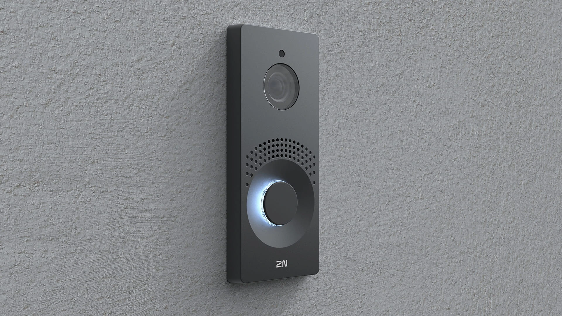 2N video intercom installed on an exterior wall